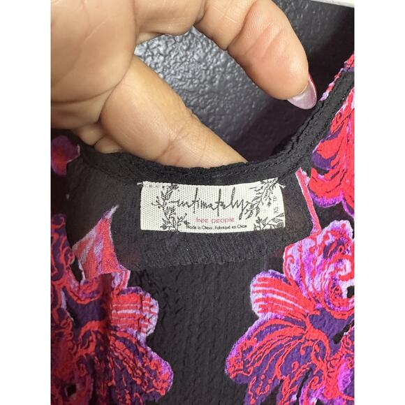 Intimately Free People Womens Floral Symphony Bell Sleeve Slip Tunic Dress XS/TP - Picture 6 of 11